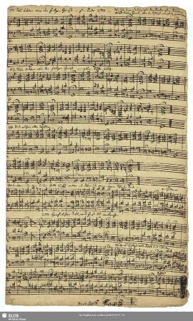 67. Nun bitten wir den heilgen Geist - zum Liede 273. - NB Zu dem dabeystehende Liede ohne Nummer | wird dieser Choral, aber den Schluß von folg. genommen.