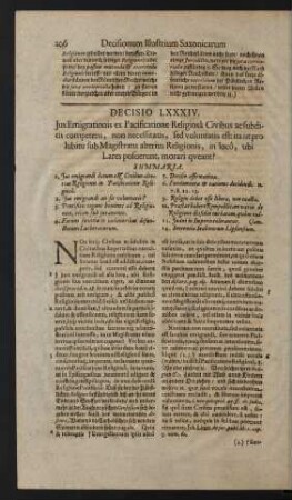 Decisio LXXXIV.
