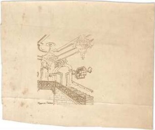 Hildebrand, Adolf von; München; Preußische Gesandtschaft und Schackgalerie, Neubau - Treppenaufgang (Perspektive)