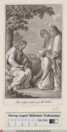 Jesus Messias: Die Mutter der Apostel Johannes und Jakobus bittet Jesus ihre Söhne bei sich aufzunehmen