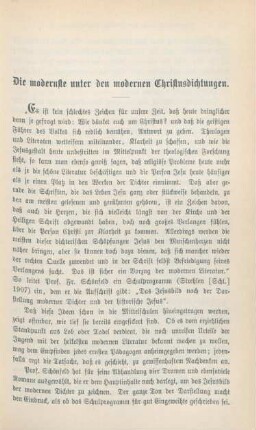 197-206 Die modernste unter den modernen Christusdichtungen