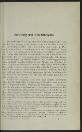Einleitung und Geschichtliches.