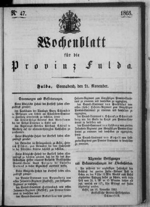 Nr. 47, Ausgabe vom 21. November 1863