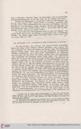 Ein Gemälde von J. Weidner in der Sammlung R. Wittig