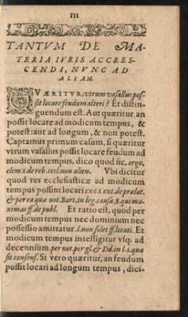 Tantum De Materia Iuris Accrescendi, Nunc Ad Aliam.