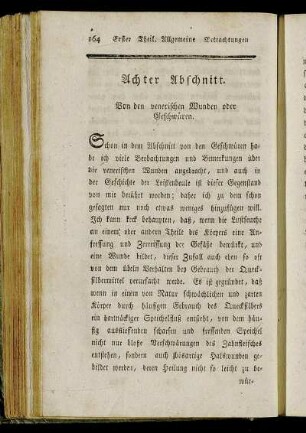 Achter Abschnitt. Von den venerischen Wunden oder Geschwüren.