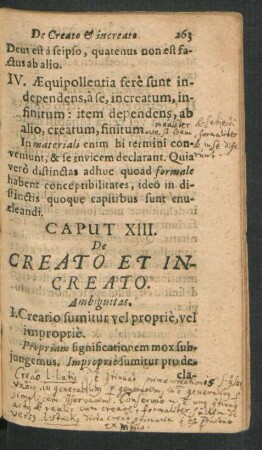 Caput XIII. De Creato Et Increato.