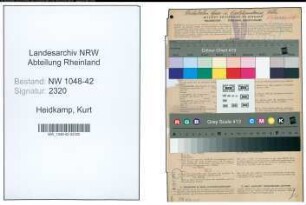 Entnazifizierung Kurt Heidkamp , geb. 14.03.1910 (Kassierer)