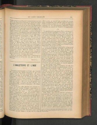 L'Angleterre et l'Inde.