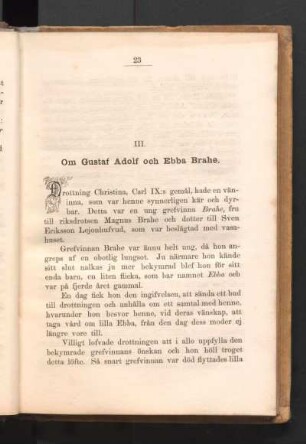 III. Om Gustaf Adolf och Ebba Brahe.