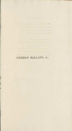 German Ballads, &c.
