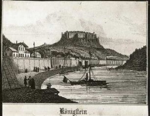 Königstein mit Festung um 1860/1870