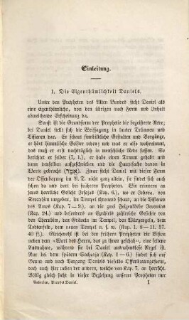 Der Prophet Daniel und die Offenbarung Johannis in ihrem gegenseitigen Verhältniß betrachtet und in ihren Hauptstellen erläutert