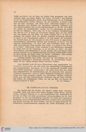 Die Sammlung Gustav Springer