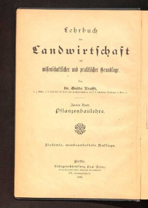 2: Die Pflanzenbaulehre