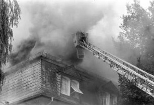 Brand im Dachboden der Villa in der Richard-Wagner-Straße 18