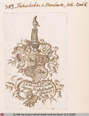 Wappen des Johann Carl Sigmund Holzschuher von Harrlach