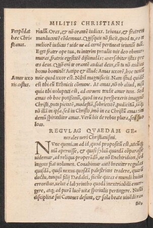 Regulag [!] Quaedam Generales veri Christianismi.