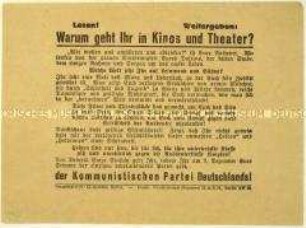 Aufruf der KPD zur Reichstagswahl am 7. Dezember 1924
