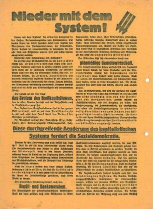 Überregionale Flugblätter der SPD zur Reichstagswahl 1932