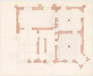 Villa von Riederer, Schönau: Grundriss mit Angabe der Fußbodenmuster