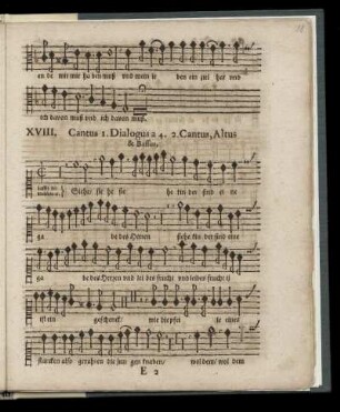 XVIII. Lasset die Kindlein zu mir kommen (Cantus 1. Dialogus a 4. 2. Cantus, Altus & Bassus)
