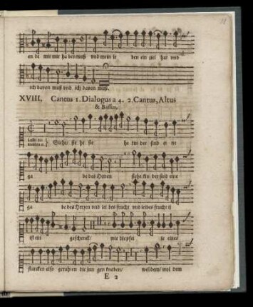 XVIII. Lasset die Kindlein zu mir kommen (Cantus 1. Dialogus a 4. 2. Cantus, Altus & Bassus)