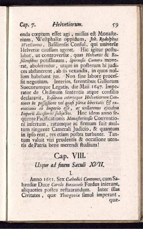 Cap. VIII. Usque ad finem Saeculi XVII.