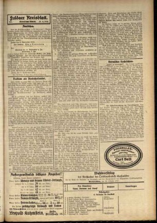 Zweite Ausgabe vom Montag, den 15. September 1913.