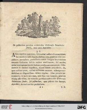 De quibusdam quondam celebrioribus Electoralis Palatinus scholis, nunc vero deperditis (§. I. - §. IX.)