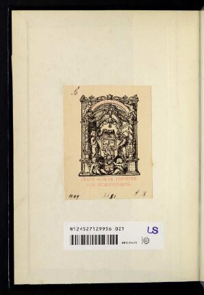 Spiegel, exlibris Franz Schenk Freiherr von Stauffenberg