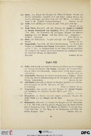 Tafel VIII. (Nr. 328-335)