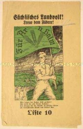Propagandaschrift des Sächsischen Landvolkes zur Landtagswahl 1932 (?)
