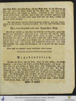 Begebenheiten.