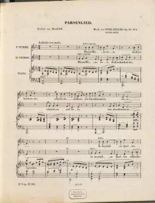 10 Gesänge für zwei Singstimmen mit Begleitung des Pianoforte : op. 90, 1
