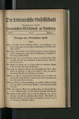 Gedichte von Wilhelmine Funke