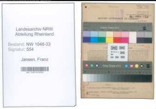 Entnazifizierung Franz Jansen , geb. 08.03.1894 (Lehrer)
