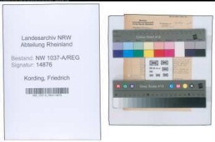 Entnazifizierung Friedrich Kording , geb. 05.03.1898 ()