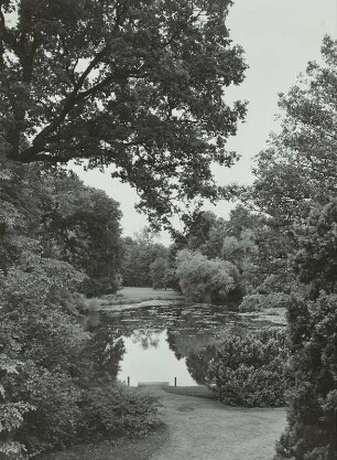 Sibyllenort. Schlosspark. Blick über den Teich