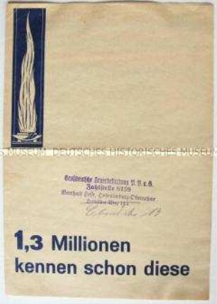 Werbe- und Informationsblatt des Großdeutschen Feuerbestattung Versicherungsvereins