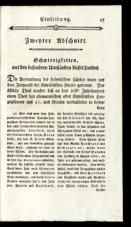 Zweyter Abschnitt. Schwierigkeiten, aus den besondern Umständen dieses Landes.
