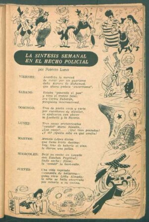 La síntesis semanal en el hecho policial