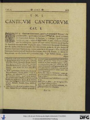 Canticum Canticorum.