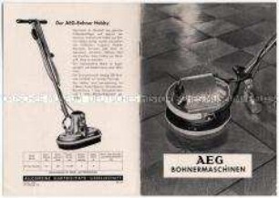 Werbeschrift für Bohnermaschinen der AEG