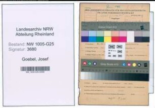 Entnazifizierung Josef Goebel , geb. 13.05.1893 (Kaufmann)