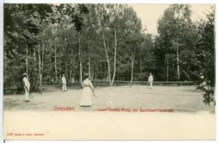 Dresden. Tennisplatz im Garnison-Lazaerett