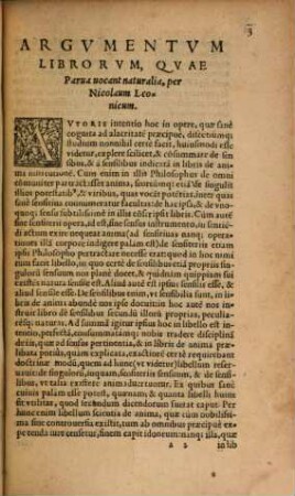 Aristotelis Stagiritae, De Sensu & Sensili