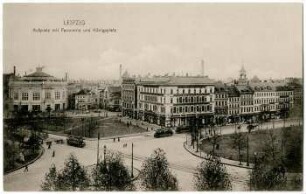 Leipzig : Roßplatz mit Panorama und Königsplatz