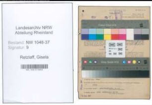 Entnazifizierung Gisela Retzlaff , geb. 24.10.1906 (Lehrerin)