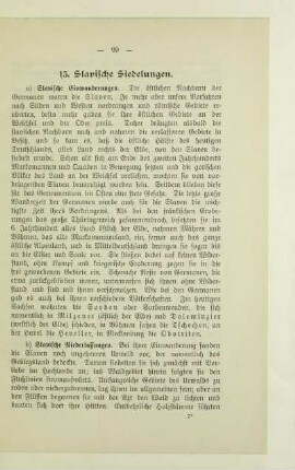 13. Slavische Siedelungen